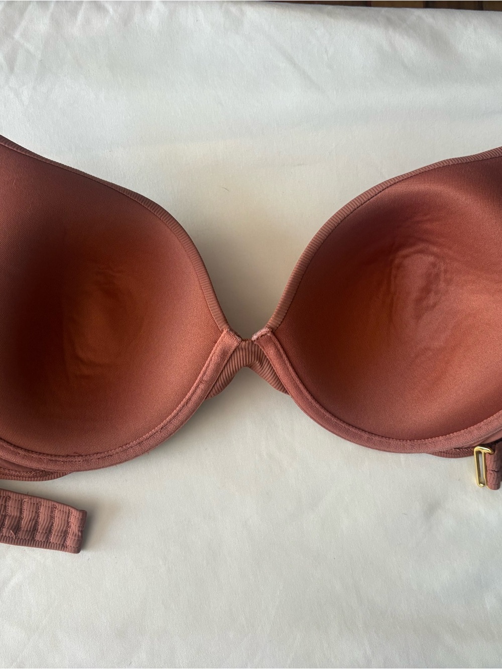 La Vie En Rose Ribbed Two-Piece Bikini in Dark Tan - Picture 3 of 6